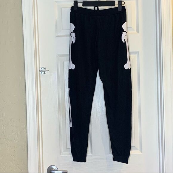 Chaser Black Joggers Skeleton Bone Size Small - Picture 2 of 9